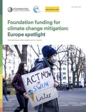 Cover of Foundation funding for climate change mitigation: Europe spotlight report